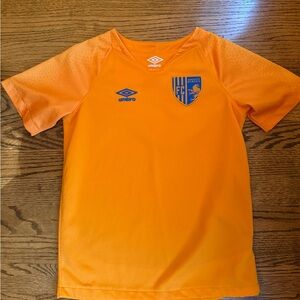 Umbro Kids Manchester United Orange Soccer Jersey